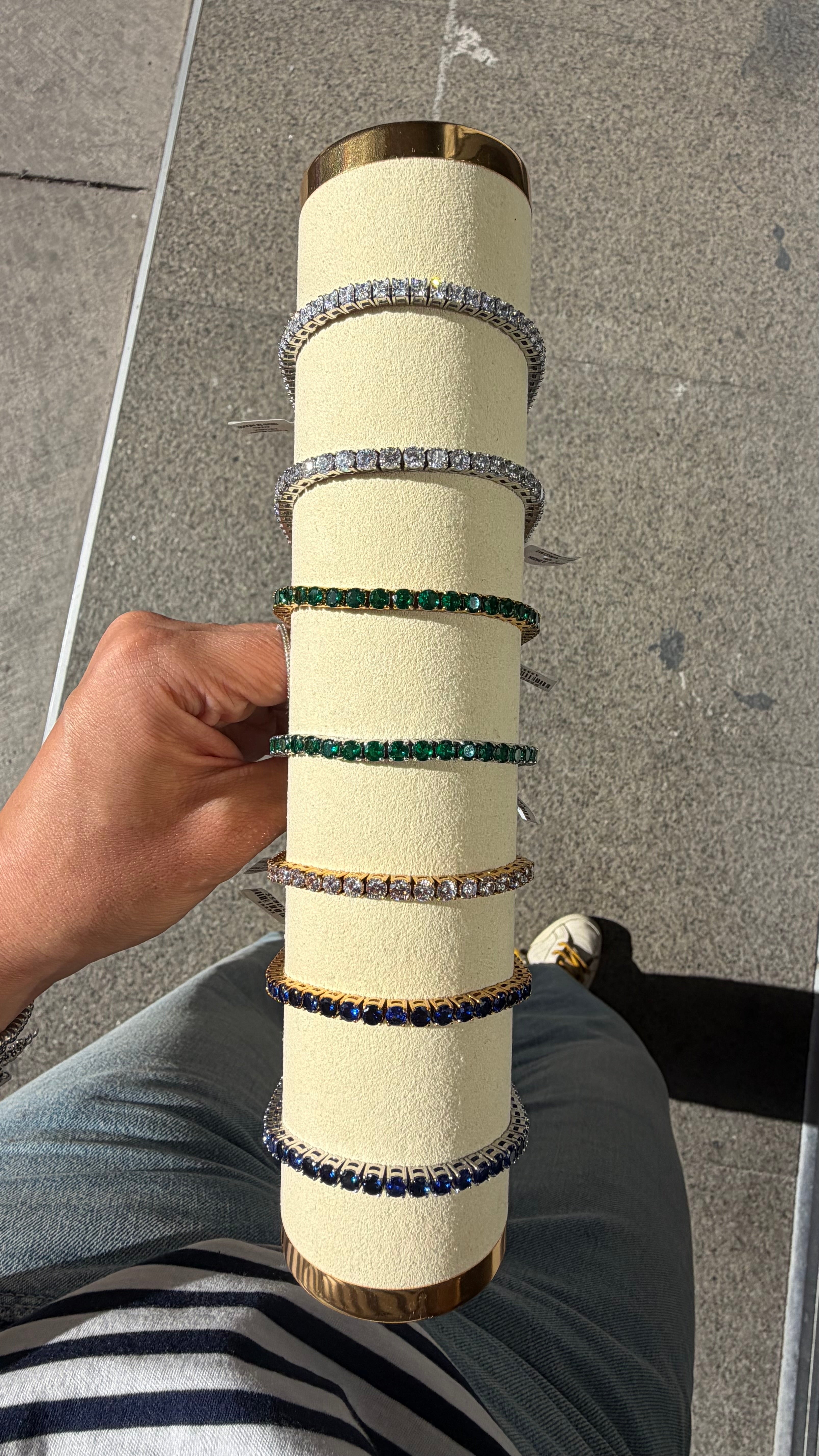 Pulsera tennis azul