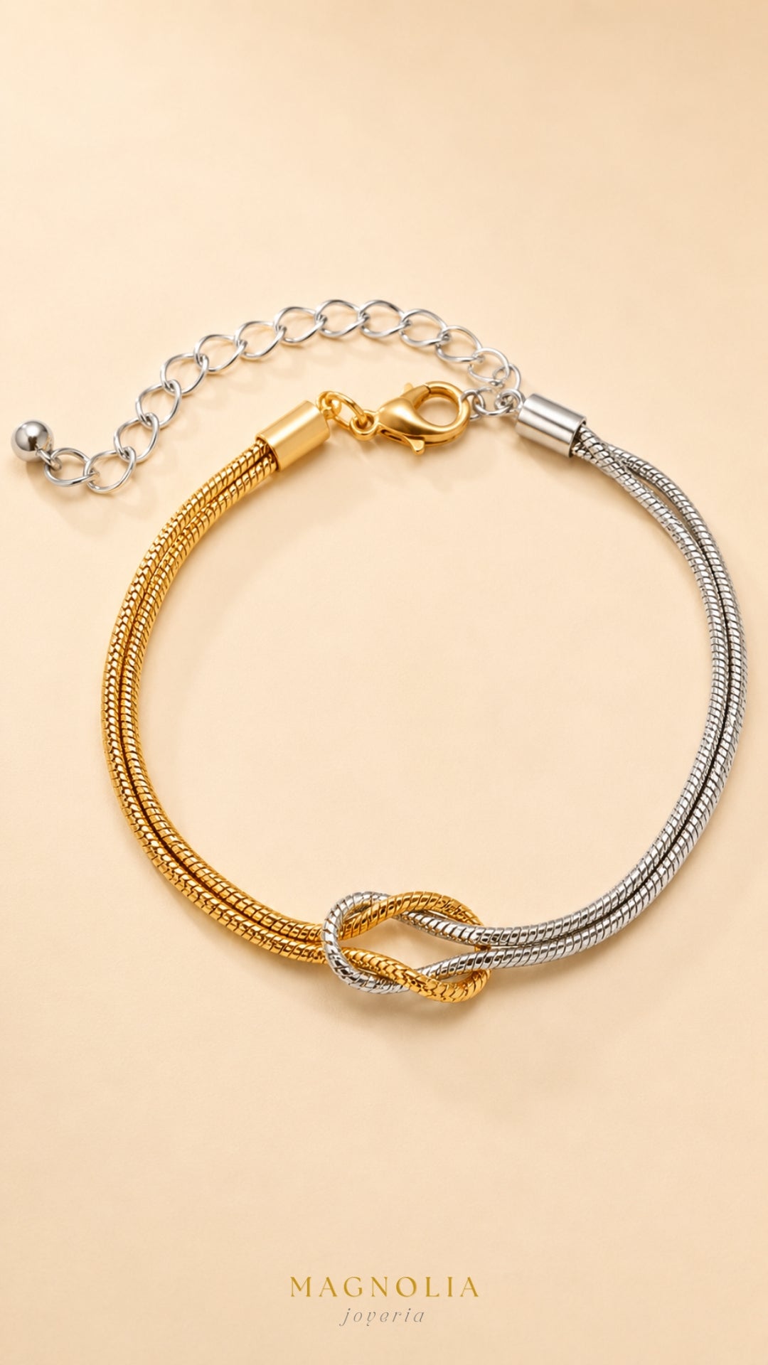 Pulsera nudo desigual