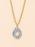 Blue Mosaic Necklace